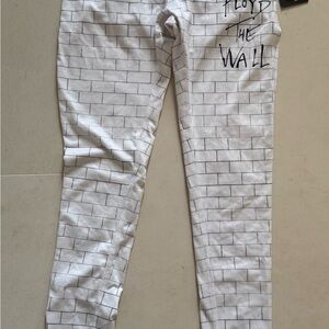 White Pink Floyd the wall Pattern Leggings
